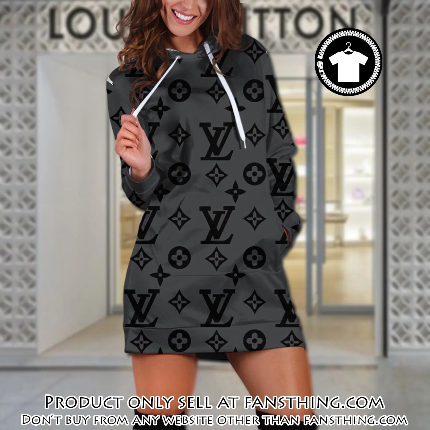Lv premium luxury brand hoodie dress for women hdl1026 fst0540504
